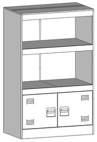 Aparador 67x39x107 cm aço branco
