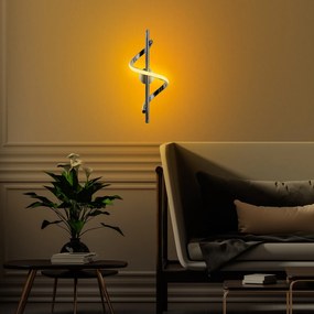 Aplique de Parede Likma – Cromado – 16x41x25 cm