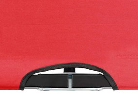 Espreguiçadeira/cama dobrável para 2 pessoas aço vermelho