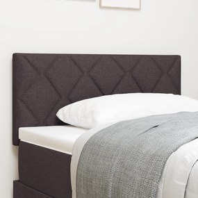 Cabeceira vidaXL Design de Blocos de Diamante Marrom Escuro 100 cm Tecido