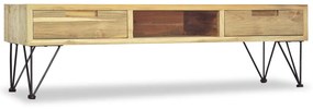 Móvel de TV 120x35x35 cm teca maciça