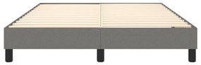 Estrutura de cama sem colchão 140x200 cm tecido cinzento-escuro