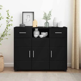 vidaXL Buffet com gaveta Preto 88.5 x 30.5 x 73 cm Madeira processada