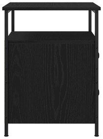 Cômoda de Cabeceira vidaXL Carvalho Preto 44x45x60 cm Madeira de engen