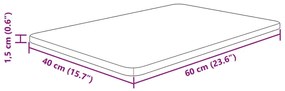 Bancada p/ WC 60x40x1,5 cm madeira tratada castanho-claro