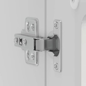 Armário parede de cozinha porta vidro Lucca branco brilhante
