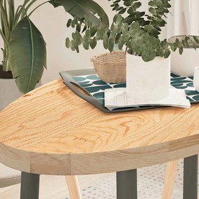 vidaXL Tampo de mesa 100x50x4 cm madeira de carvalho maciça oval