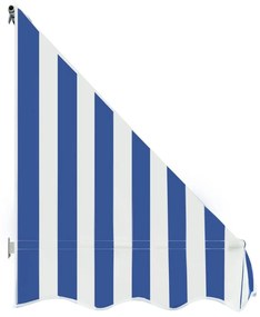 Toldo bistrô 350x120 cm azul e branco