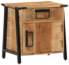 vidaXL Mesa de cabeceira 40x30x42 cm madeira de mangueira maciça