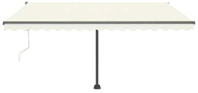 Toldo automático com LED e sensor de vento 400x300 cm cor creme
