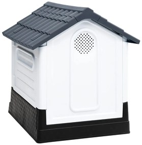 Casota para cães 57x68x66 cm polipropileno cinzento