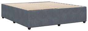 Estrutura de cama sem colchão 180x200 cm veludo cinzento-escuro