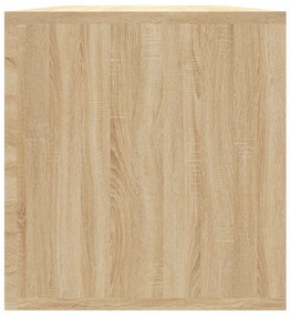 Caixa discos vinil 71x34x36cm derivados madeira carvalho sonoma