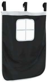 Cortinas para cama elevada com túnel e torre branco e preto