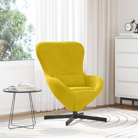 Poltrona Ovo VidaXL Veludo Amarelo