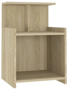 Mesas cabeceira 2 pcs derivados de madeira carvalho sonoma