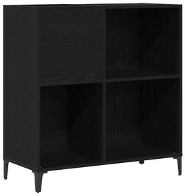 Armário de Registro vidaXL Carvalho Preto 84,5x38x89 cm Madeira Engenh