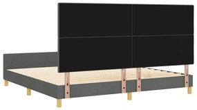 Estrutura de Cama vidaXL Cinza Escuro 200x200 cm em Tecido
