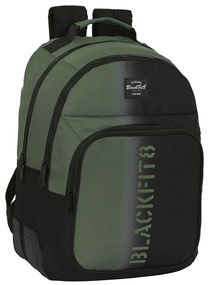 Mochila Escolar BlackFit8 Gradient Preto Verde Militar (32 X 42 X 15 cm)