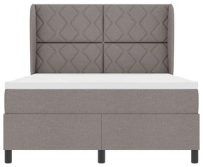 Cama com Estrado e Colchão Taupe, 160x200 cm