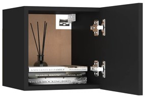 Mesas de cabeceira 2 pcs 30,5x30x30 cm derivados madeira preto