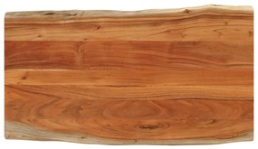 vidaXL Tampo de mesa retangular borda viva 110x60x2,5 cm acácia maciça
