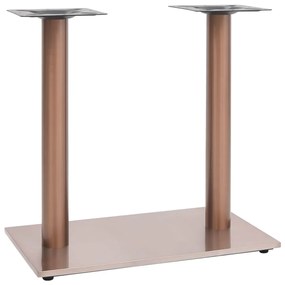 vidaXL Perna para mesa de bistrô 70x40x72 cm aço inoxidável cor bronze