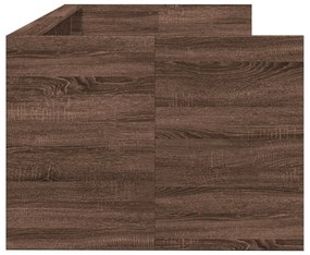 Sofá-cama com gavetas sem colchão 100x200 cm carvalho castanho