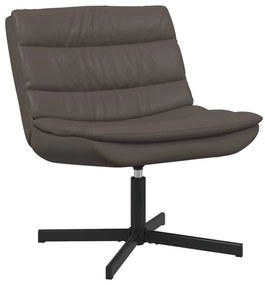 vidaXL Cadeira giratória Castanho 63 x 75 x 76 cm PU Brilhante