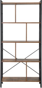 Estante de 5 níveis sala, escritório 30 x 74 x 154,5 cm (P x L x A) castanho-preto