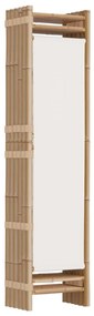 Divisória/biombo com 6 painéis dobráveis 240 cm bambu e lona