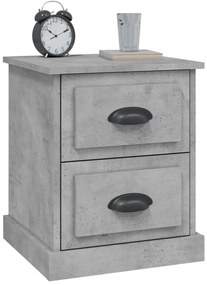 Mesa de cabeceira 39x39x47,5 cm derivados madeira cinza cimento