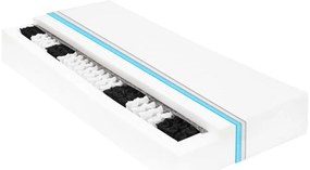 Sofá-cama com colchão 90x200 cm pinho maciço branco