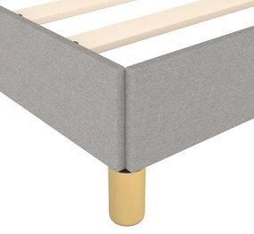 Estrutura de cama 90x190 cm tecido cinza-claro