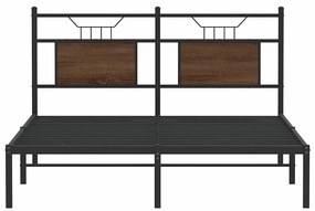 Estrutura cama s/ colchão derivados madeira carvalho castanho