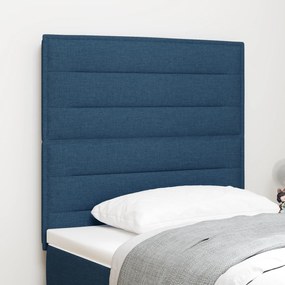 Cabeceira Design de Linhas Azul 80 cm Tecido