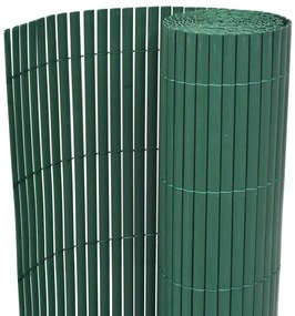 43628 vidaXL Cerca de jardim dupla face PVC 90x500 cm verde