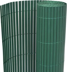 43628 vidaXL Cerca de jardim dupla face PVC 90x500 cm verde