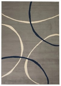 vidaXL Tapete moderno com design de círculos 140x200 cm cinzento