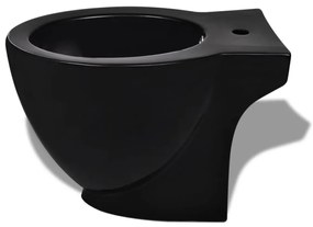 Conjunto com sanita e bidé cerâmica preto