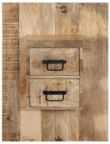 Mesa de cabeceira 60x32x80 cm madeira maciça manga áspera