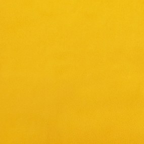 Sofá-cama de 2 lugares veludo amarelo