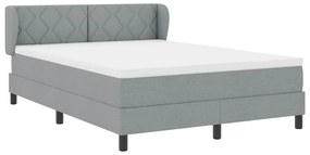 Cama Box com Colchão vidaXL Cinza Claro 140x190 cm Tecido