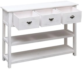 Aparador 108x30x76 cm madeira paulownia maciça branco