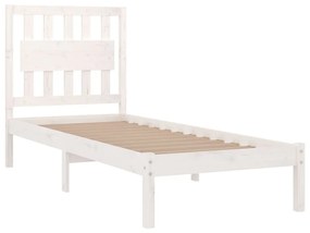 Estrutura de cama 100x200 cm pinho maciço branco