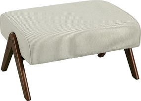 HOMCOM Apoio para Pés Estofado em Veludo Otomana Retangular com Assento Almofadado e Pés de Madeira 69x47x36 cm Bege | Aosom Portugal