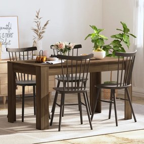 vidaXL Mesa jantar 140x74,5x76 cm derivados madeira carvalho castanho