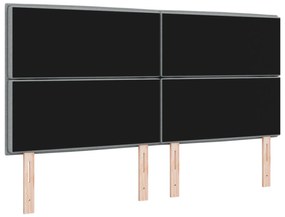 Cabeceira Design Linhas Cinzento Claro 180 cm Tecido