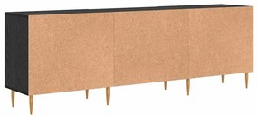 Gabinete para TV com prateleira Carvalho preto 150 x 30 x 50 cm