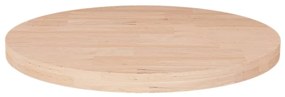 Tampo de mesa redondo Ø40x2,5 cm carvalho maciço não tratado